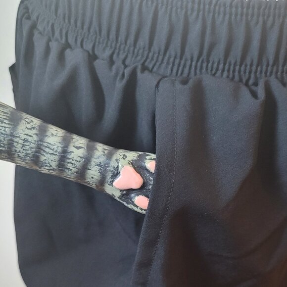 Bal Harbour Swim Shorts Women's 1X black Taslan plus sport gym brief tie pockets - Picture 8 of 16